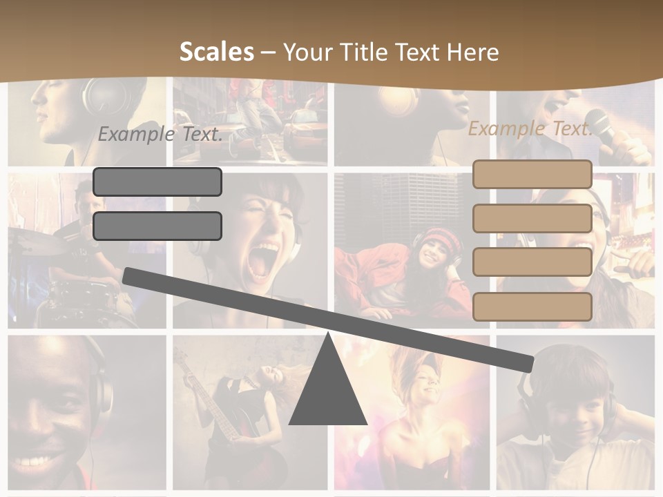 A Collage Of People With Headphones And Microphones PowerPoint Template