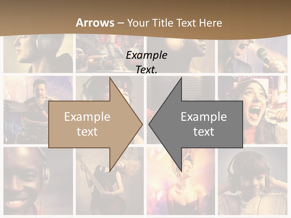 A Collage Of People With Headphones And Microphones PowerPoint Template