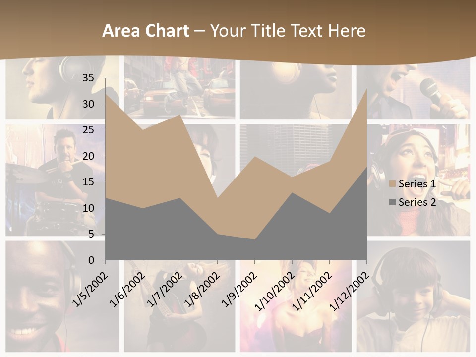 A Collage Of People With Headphones And Microphones PowerPoint Template