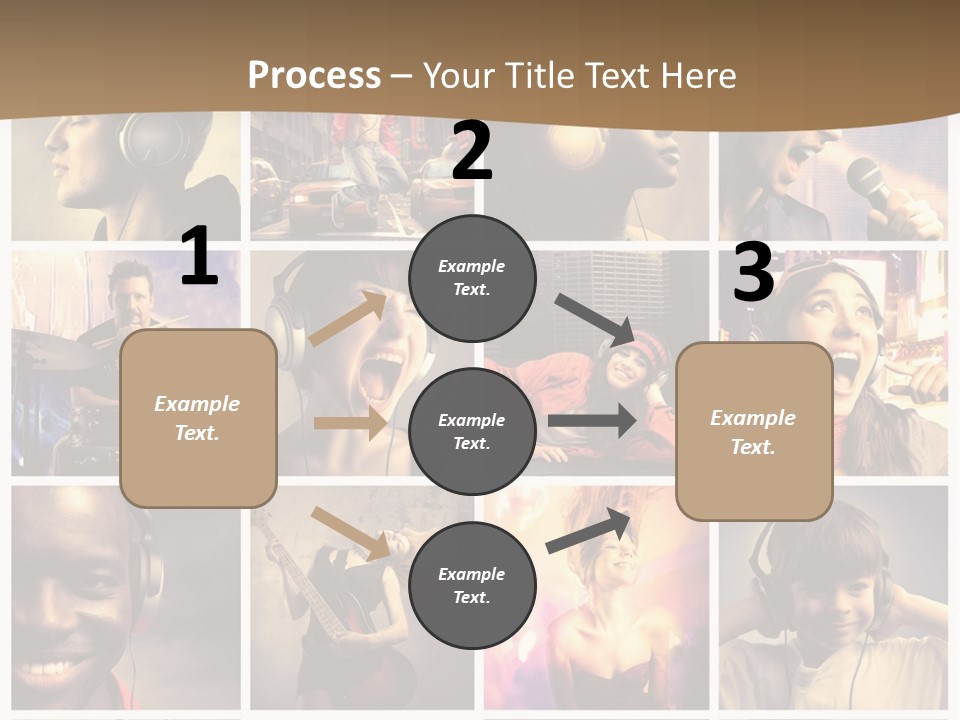 A Collage Of People With Headphones And Microphones PowerPoint Template