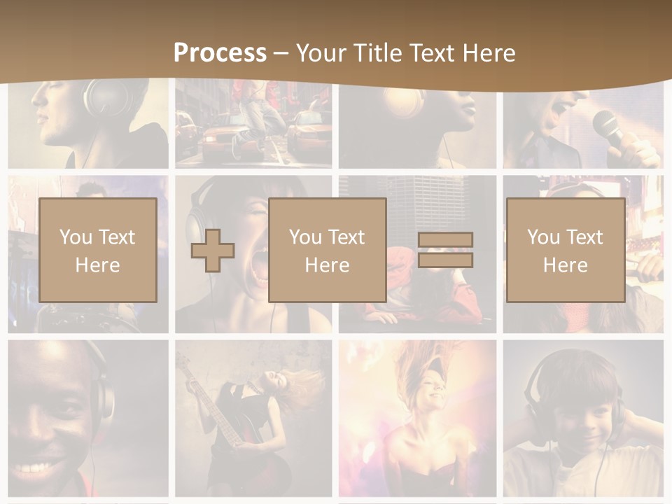 A Collage Of People With Headphones And Microphones PowerPoint Template