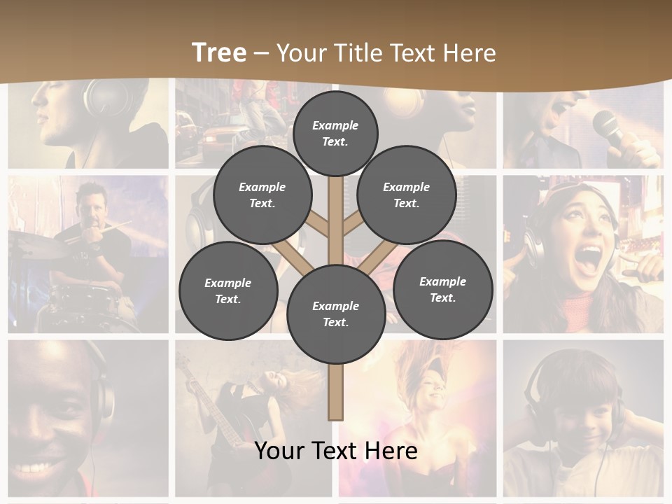 A Collage Of People With Headphones And Microphones PowerPoint Template