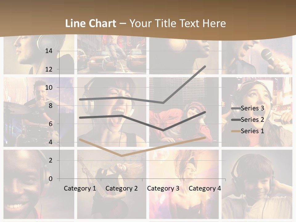 A Collage Of People With Headphones And Microphones PowerPoint Template