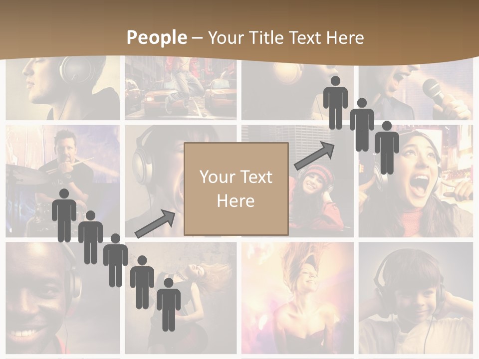 A Collage Of People With Headphones And Microphones PowerPoint Template