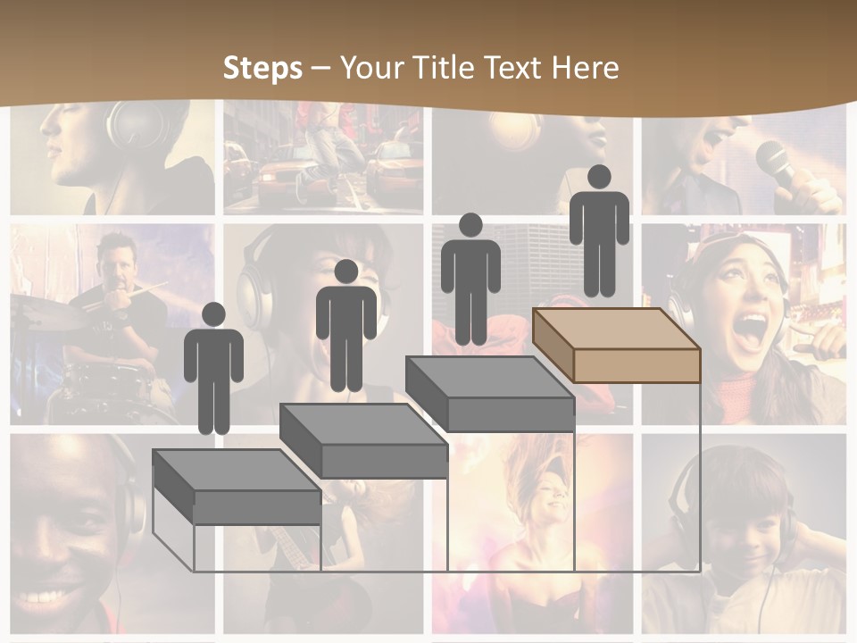 A Collage Of People With Headphones And Microphones PowerPoint Template