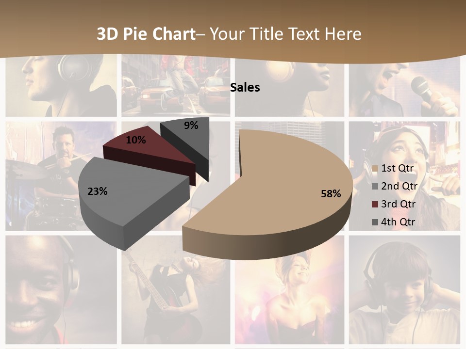 A Collage Of People With Headphones And Microphones PowerPoint Template
