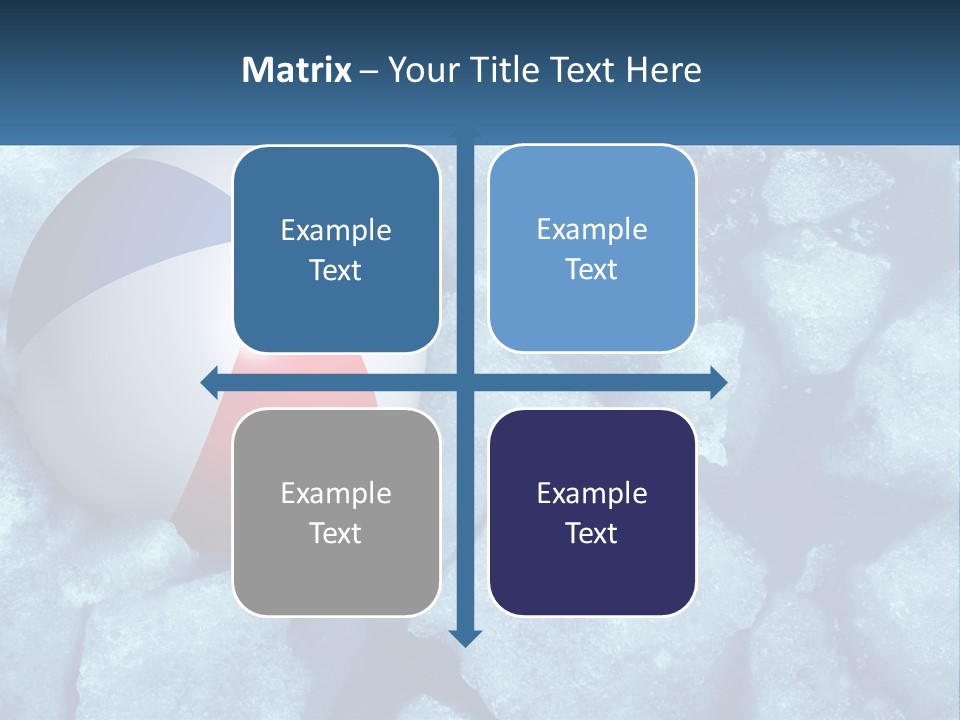 A Beach Ball On Ice With A Blue Sky In The Background PowerPoint Template