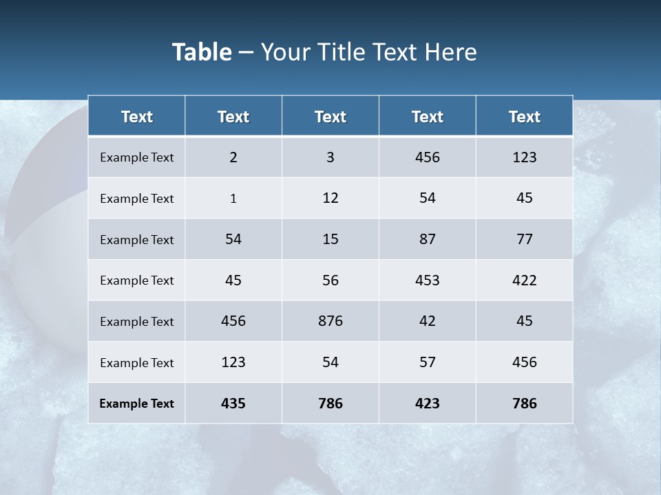 A Beach Ball On Ice With A Blue Sky In The Background PowerPoint Template