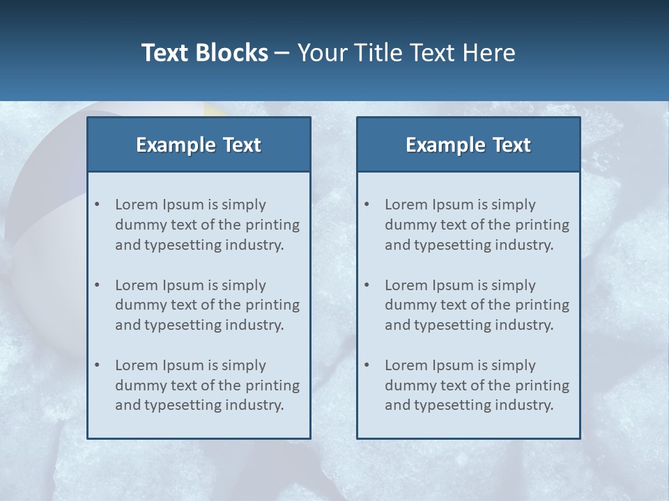 A Beach Ball On Ice With A Blue Sky In The Background PowerPoint Template