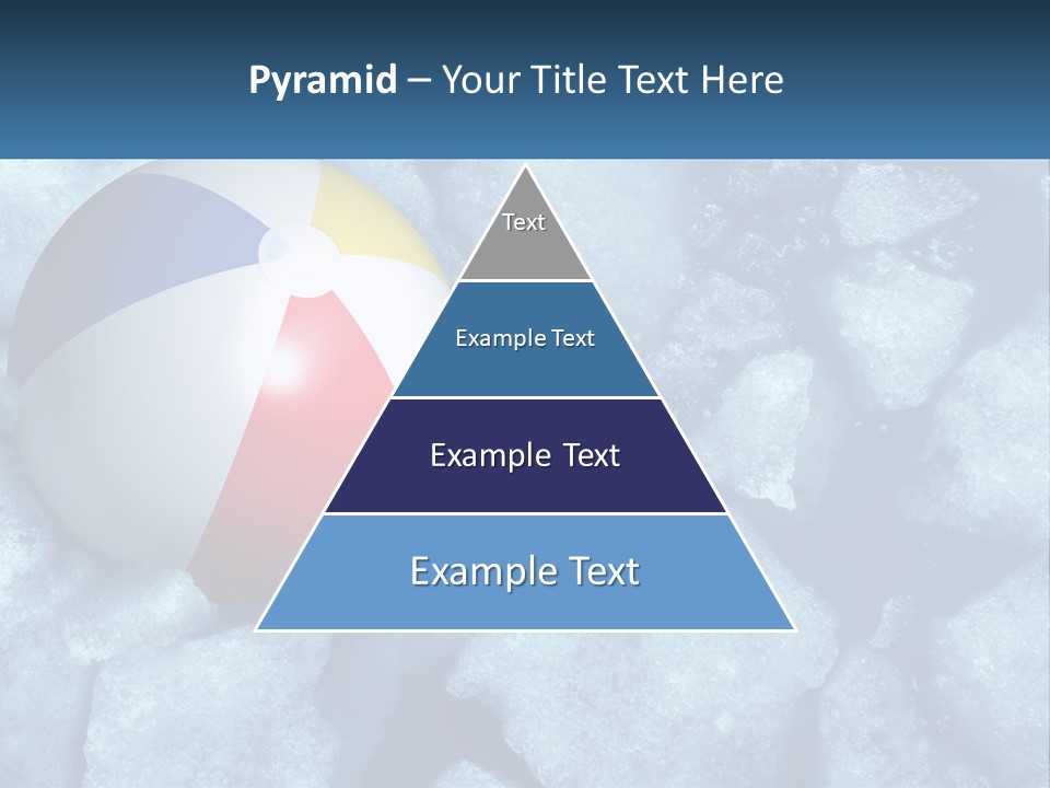 A Beach Ball On Ice With A Blue Sky In The Background PowerPoint Template