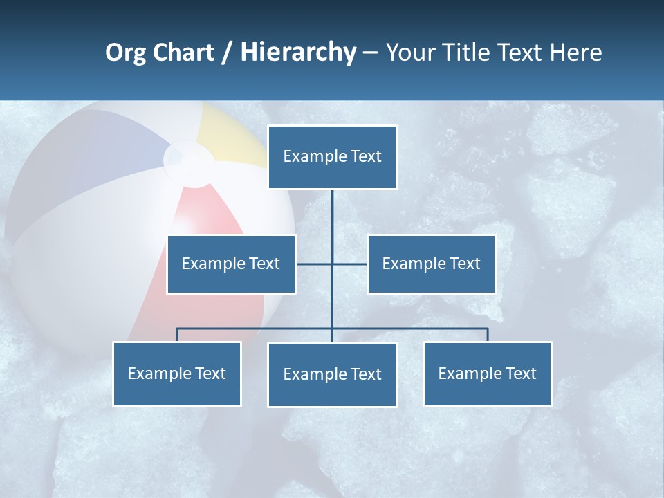 A Beach Ball On Ice With A Blue Sky In The Background PowerPoint Template