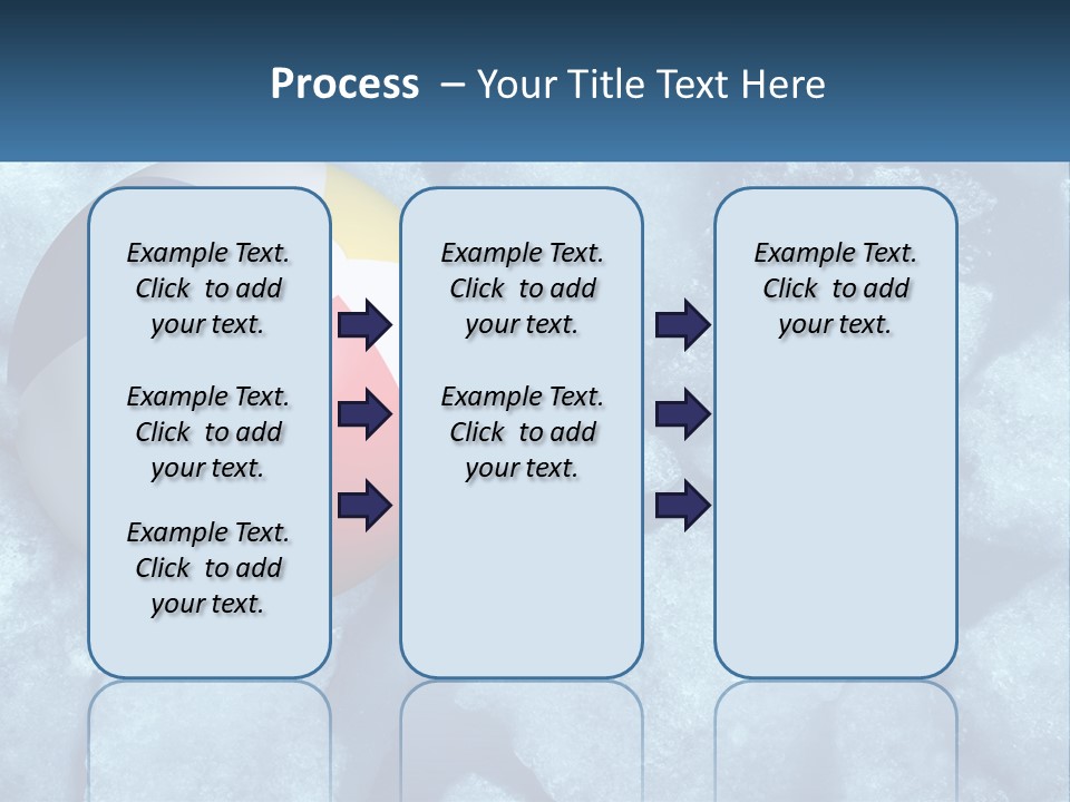 A Beach Ball On Ice With A Blue Sky In The Background PowerPoint Template