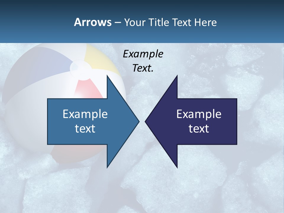 A Beach Ball On Ice With A Blue Sky In The Background PowerPoint Template