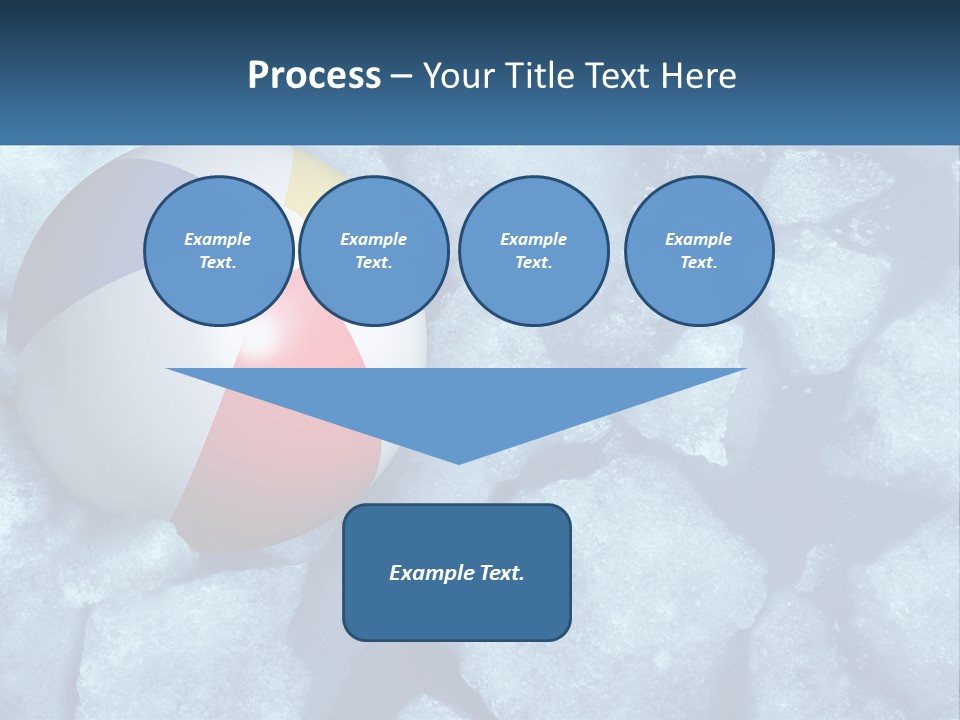 A Beach Ball On Ice With A Blue Sky In The Background PowerPoint Template