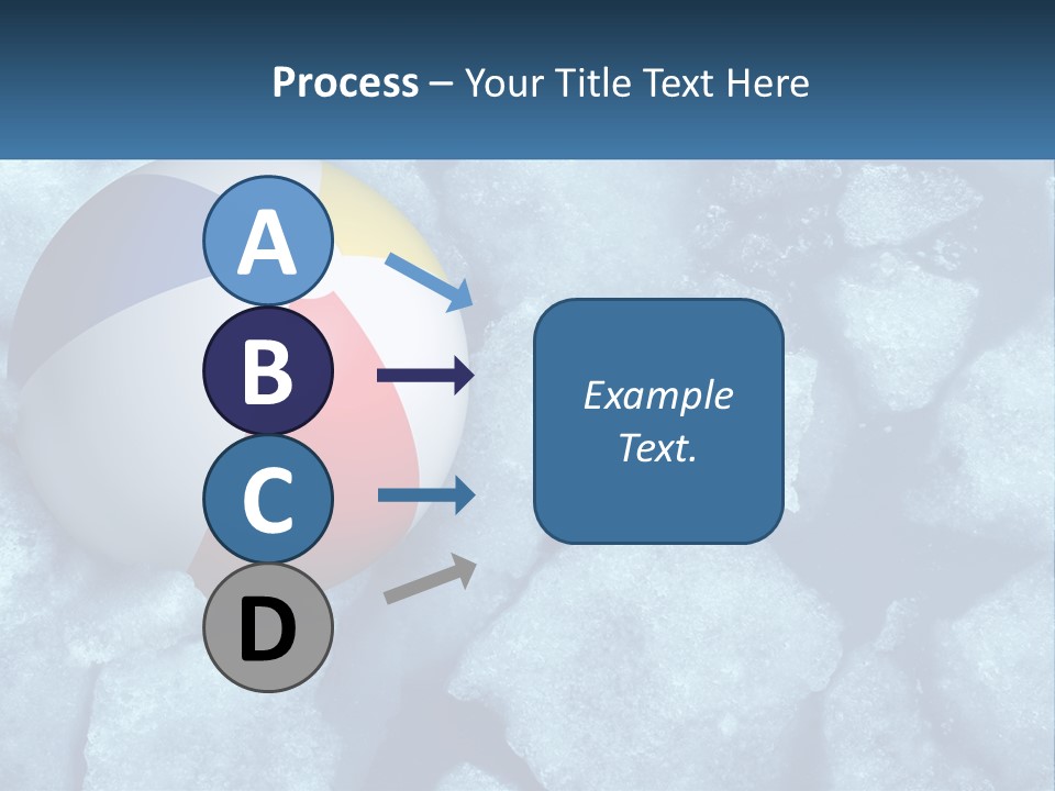 A Beach Ball On Ice With A Blue Sky In The Background PowerPoint Template