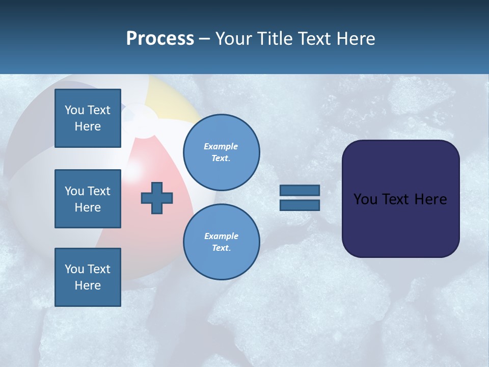 A Beach Ball On Ice With A Blue Sky In The Background PowerPoint Template