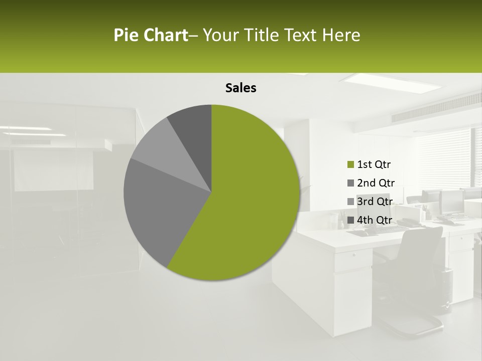 An Office With A Desk And Chairs And A Plant PowerPoint Template