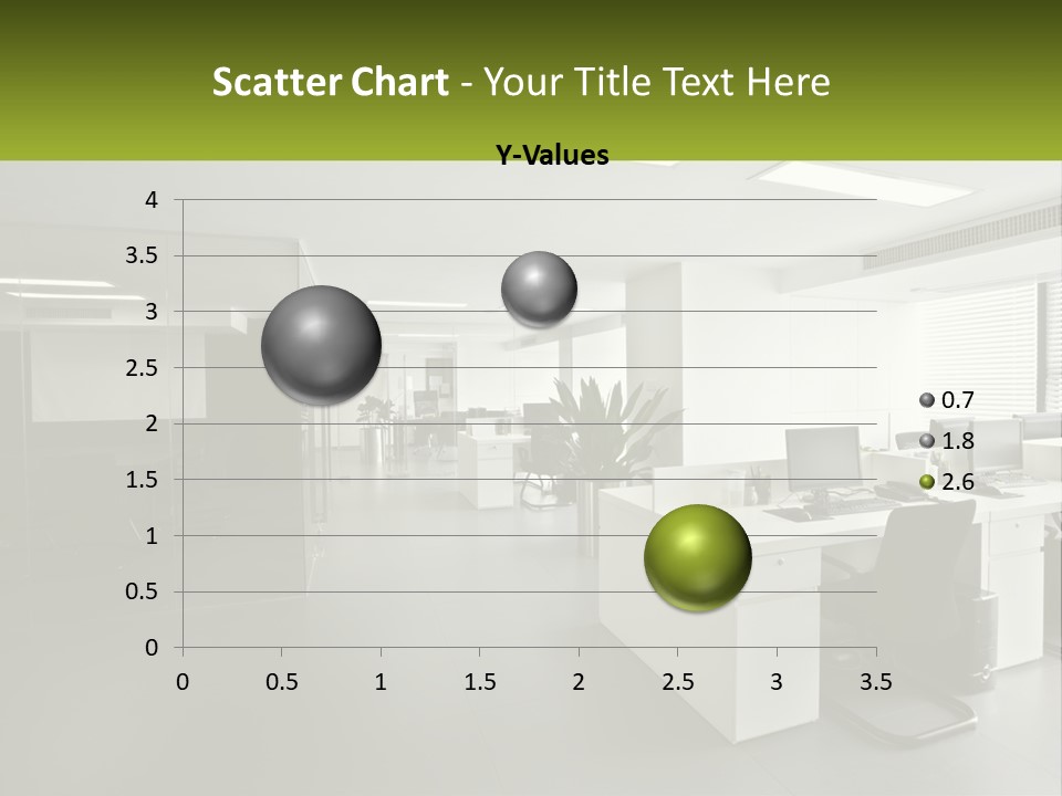 An Office With A Desk And Chairs And A Plant PowerPoint Template