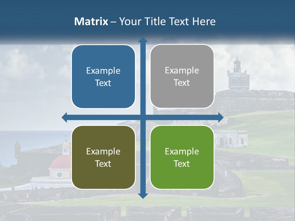 A Castle On Top Of A Hill Near The Ocean PowerPoint Template