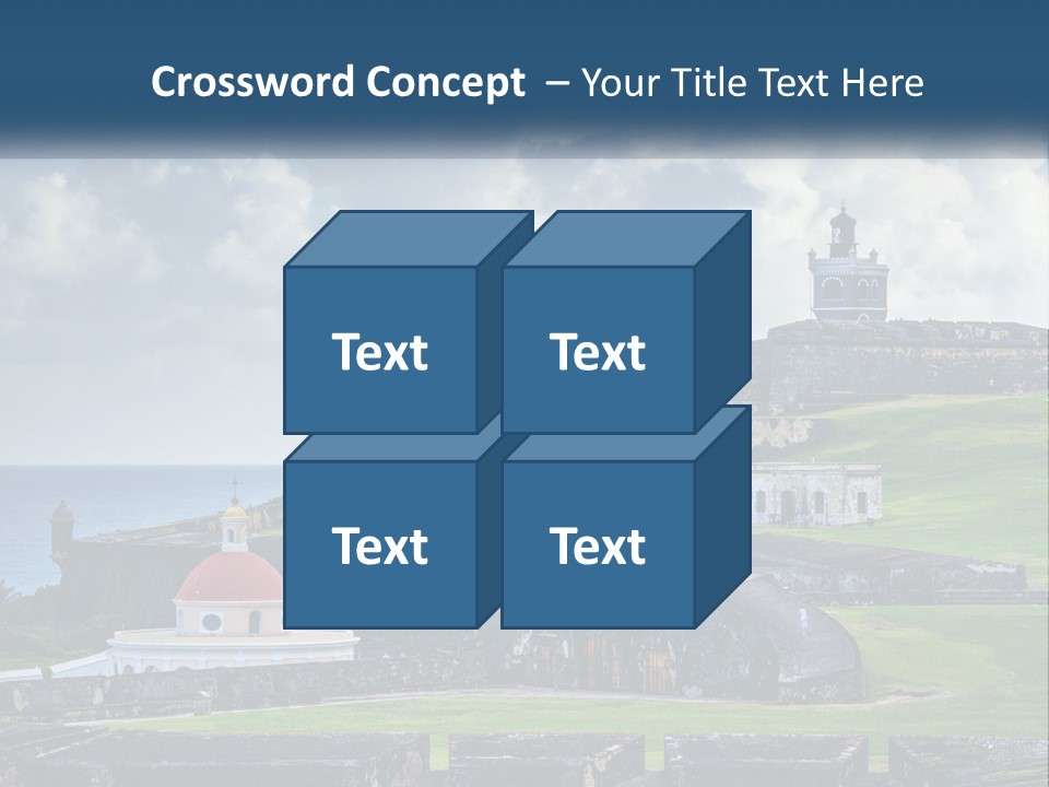 A Castle On Top Of A Hill Near The Ocean PowerPoint Template