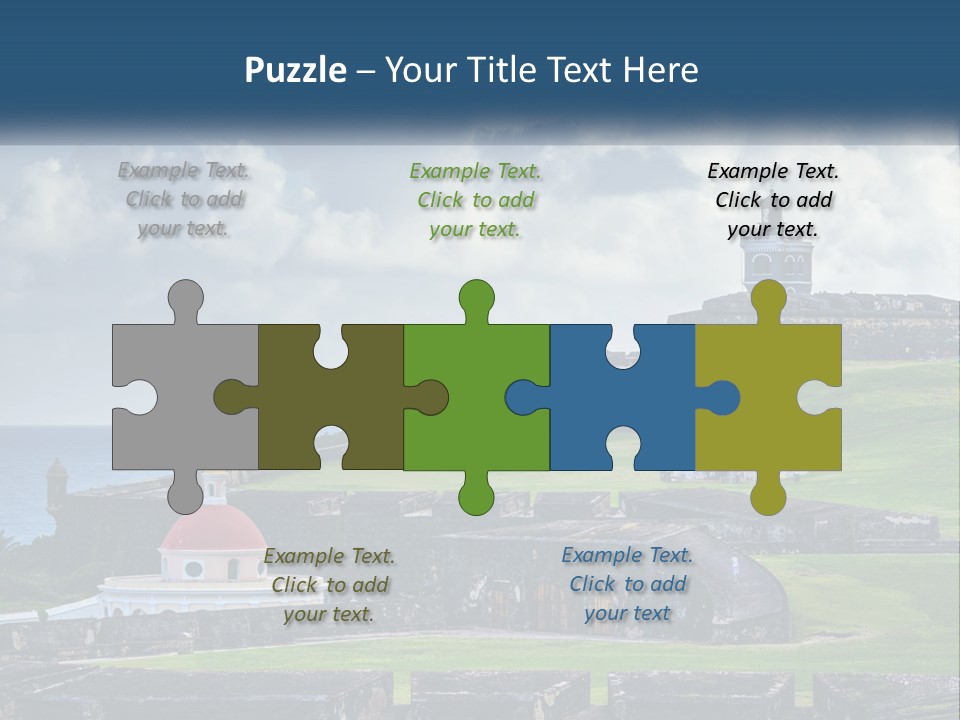 A Castle On Top Of A Hill Near The Ocean PowerPoint Template