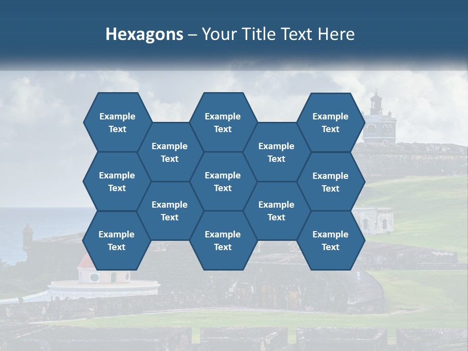 A Castle On Top Of A Hill Near The Ocean PowerPoint Template