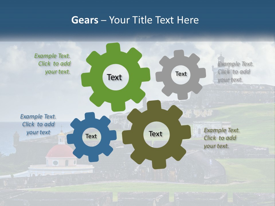 A Castle On Top Of A Hill Near The Ocean PowerPoint Template