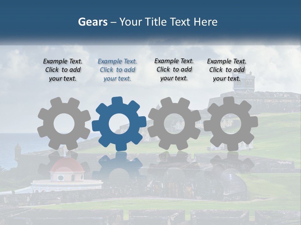 A Castle On Top Of A Hill Near The Ocean PowerPoint Template