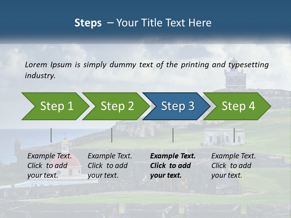 A Castle On Top Of A Hill Near The Ocean PowerPoint Template