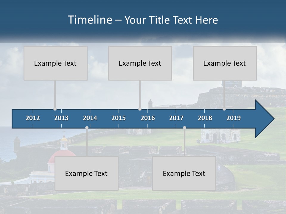 A Castle On Top Of A Hill Near The Ocean PowerPoint Template