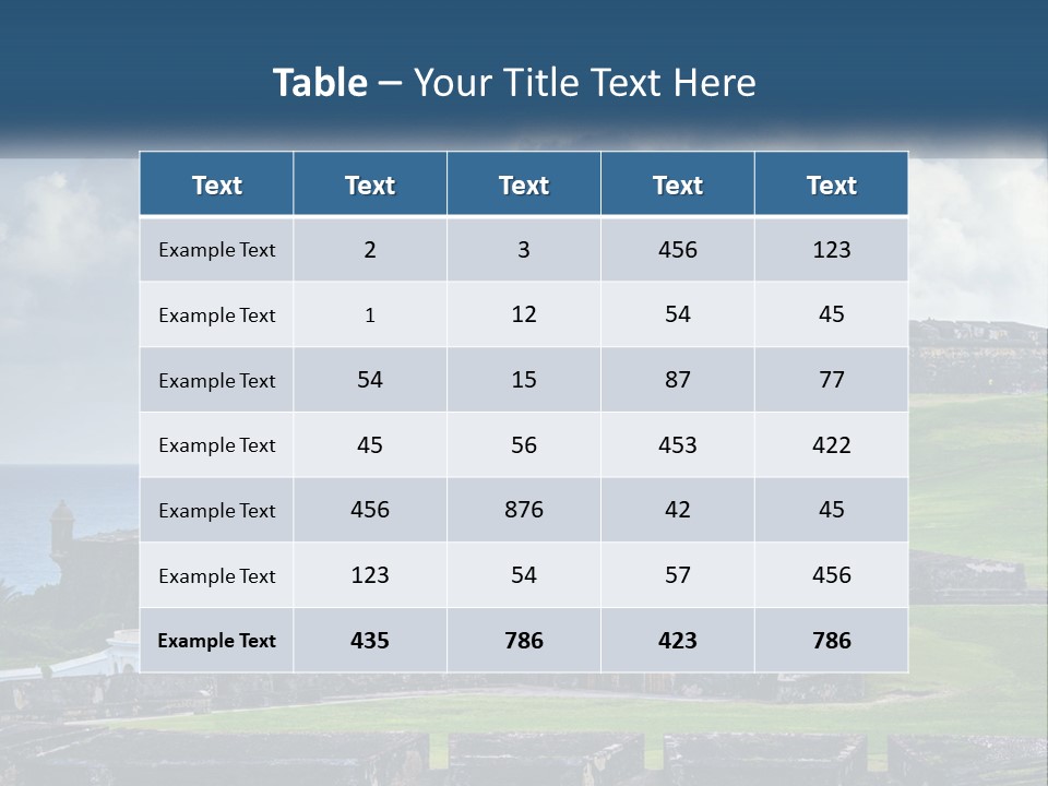 A Castle On Top Of A Hill Near The Ocean PowerPoint Template