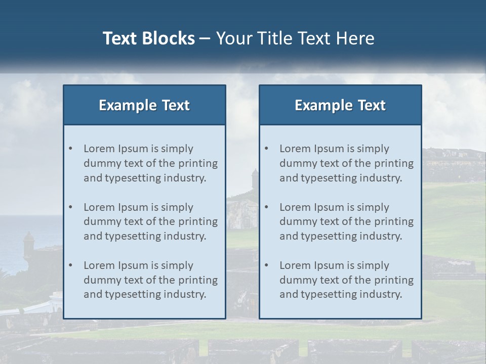 A Castle On Top Of A Hill Near The Ocean PowerPoint Template