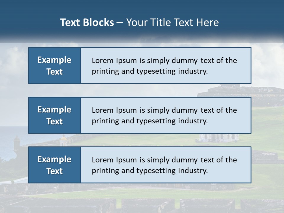 A Castle On Top Of A Hill Near The Ocean PowerPoint Template