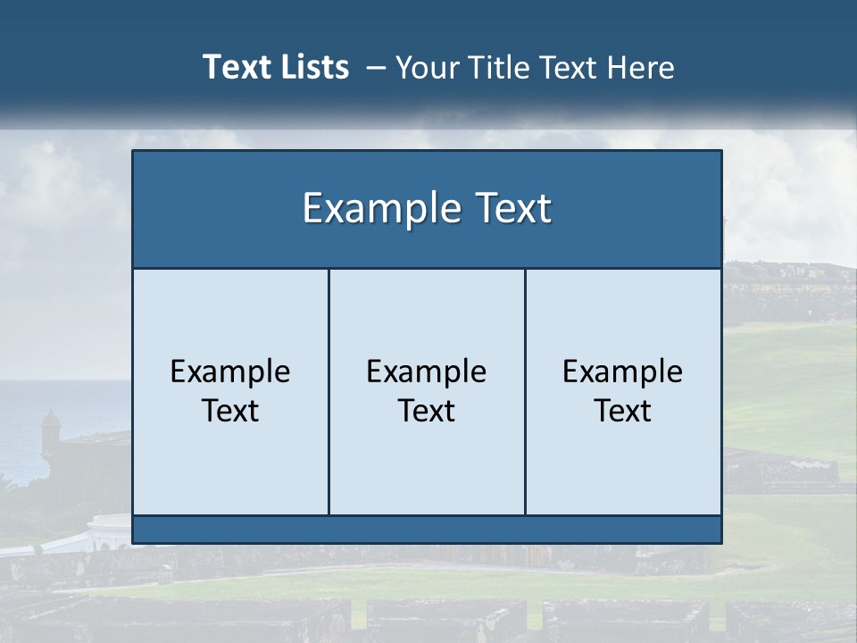 A Castle On Top Of A Hill Near The Ocean PowerPoint Template