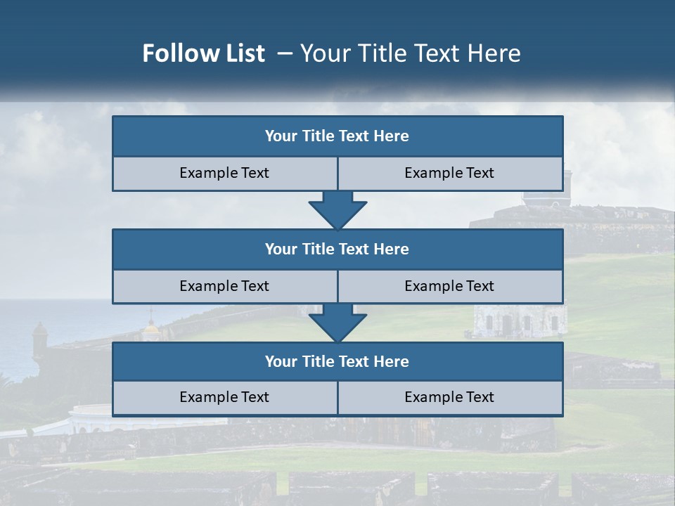 A Castle On Top Of A Hill Near The Ocean PowerPoint Template