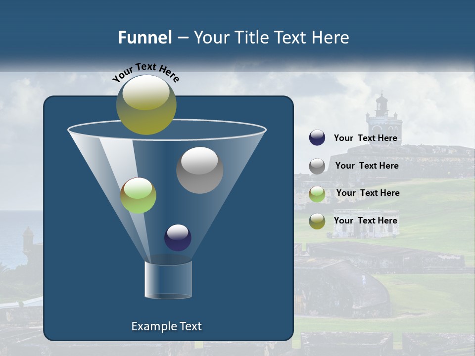 A Castle On Top Of A Hill Near The Ocean PowerPoint Template