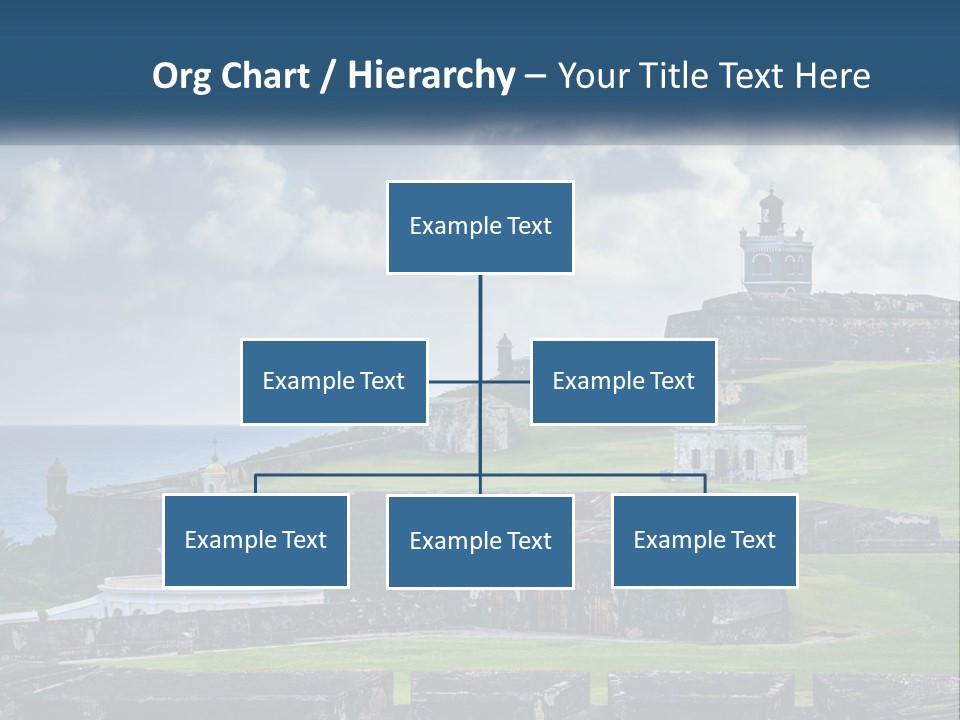 A Castle On Top Of A Hill Near The Ocean PowerPoint Template