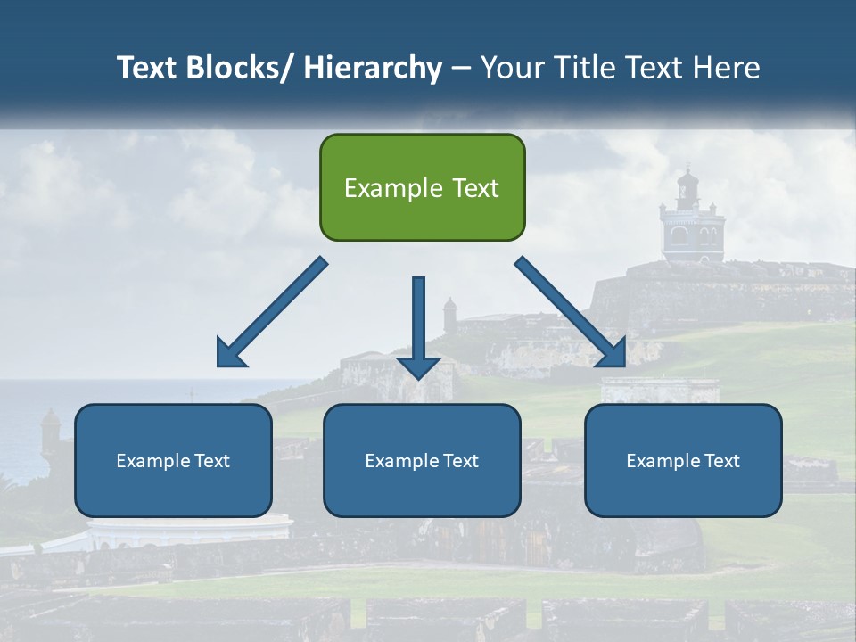 A Castle On Top Of A Hill Near The Ocean PowerPoint Template