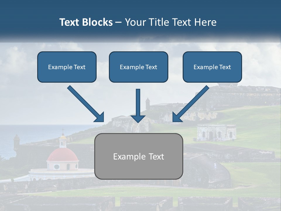 A Castle On Top Of A Hill Near The Ocean PowerPoint Template