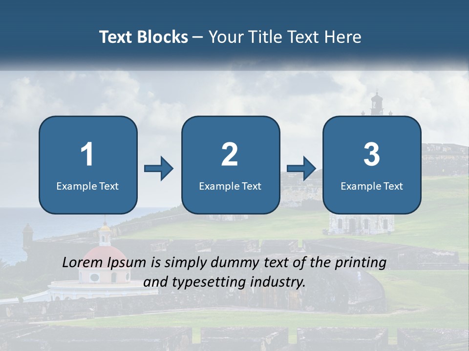 A Castle On Top Of A Hill Near The Ocean PowerPoint Template