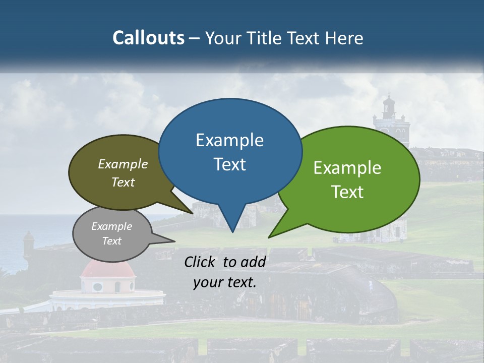 A Castle On Top Of A Hill Near The Ocean PowerPoint Template