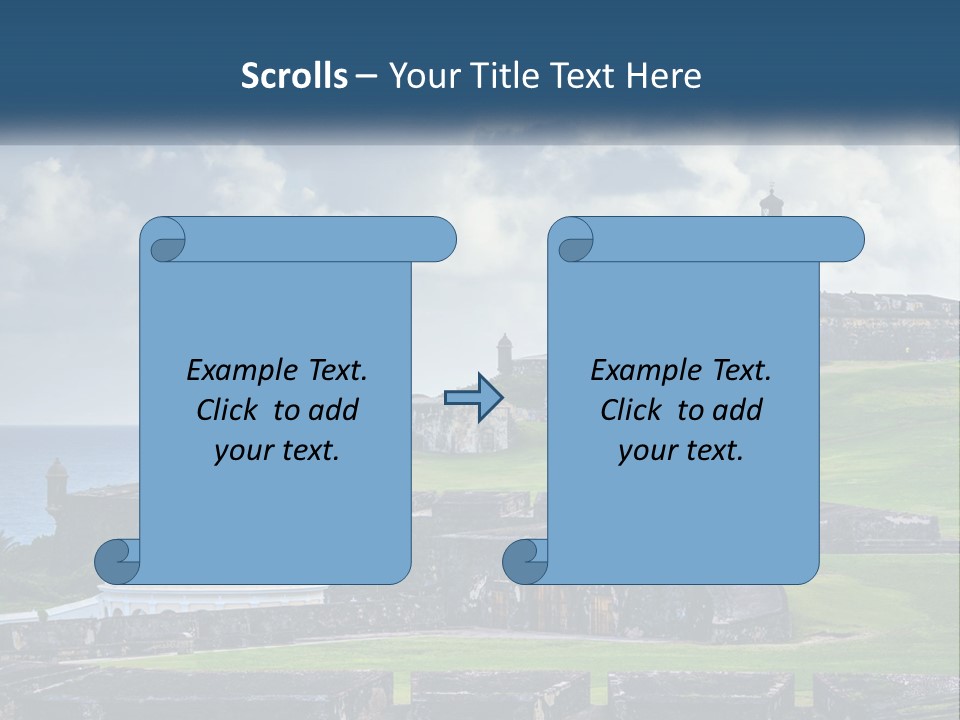 A Castle On Top Of A Hill Near The Ocean PowerPoint Template