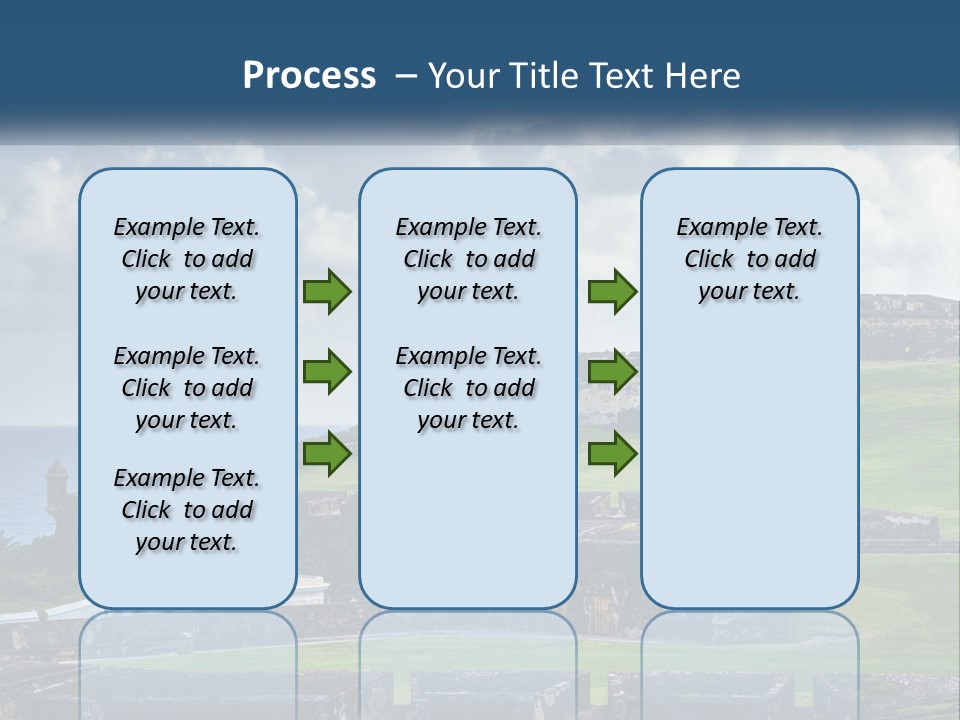 A Castle On Top Of A Hill Near The Ocean PowerPoint Template