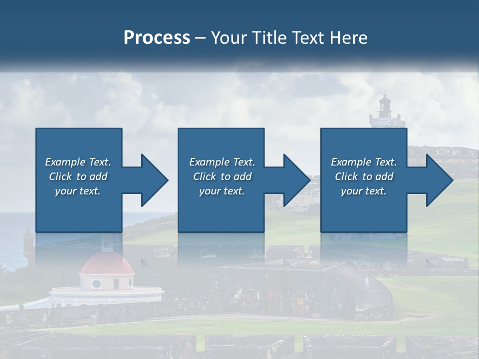 A Castle On Top Of A Hill Near The Ocean PowerPoint Template