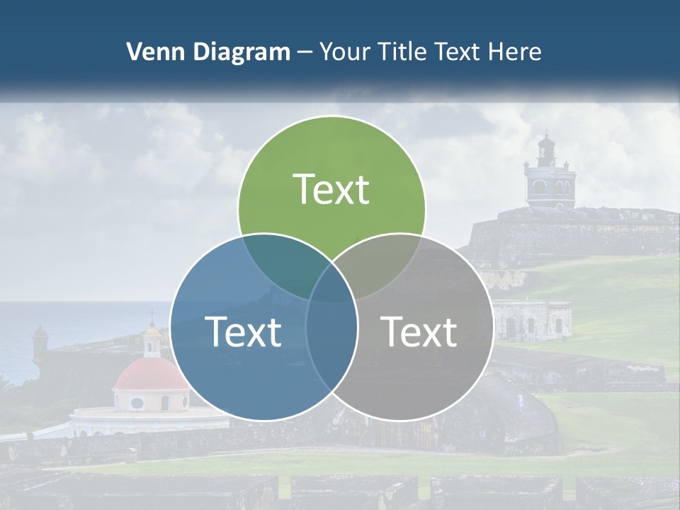 A Castle On Top Of A Hill Near The Ocean PowerPoint Template