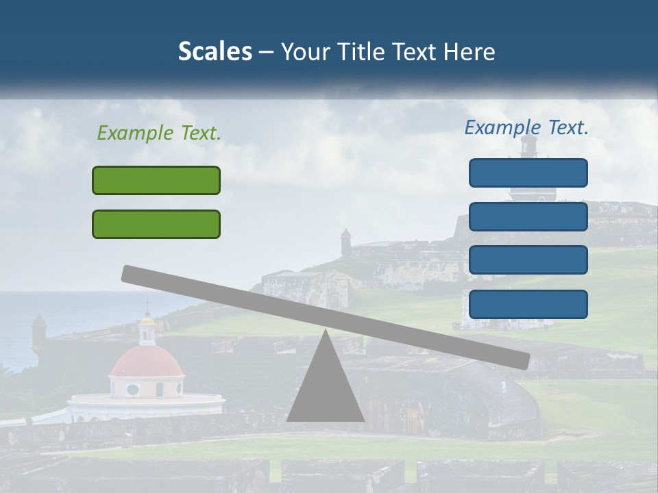 A Castle On Top Of A Hill Near The Ocean PowerPoint Template