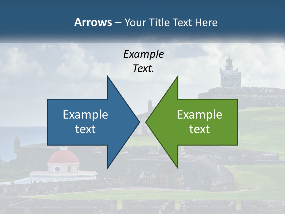 A Castle On Top Of A Hill Near The Ocean PowerPoint Template