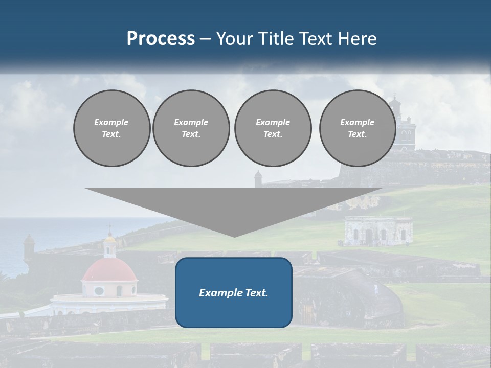 A Castle On Top Of A Hill Near The Ocean PowerPoint Template