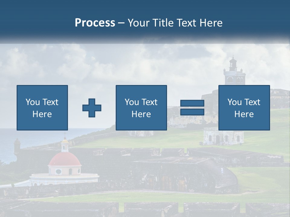 A Castle On Top Of A Hill Near The Ocean PowerPoint Template