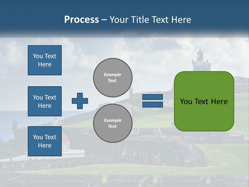 A Castle On Top Of A Hill Near The Ocean PowerPoint Template